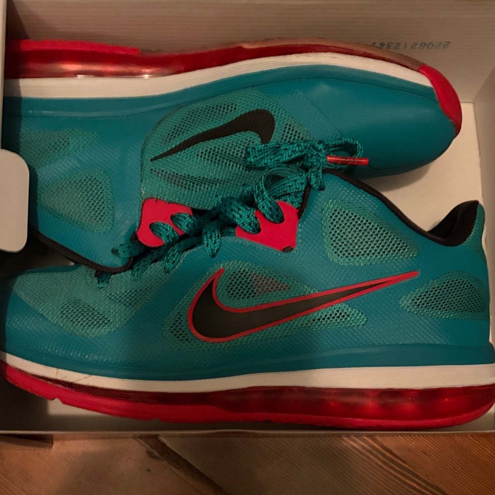 Nike Turquoise and Crimson Sneakers
